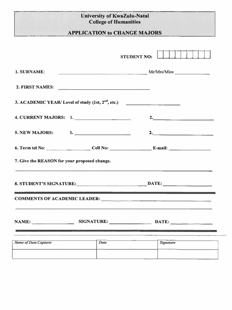 Change of Majors | PDF