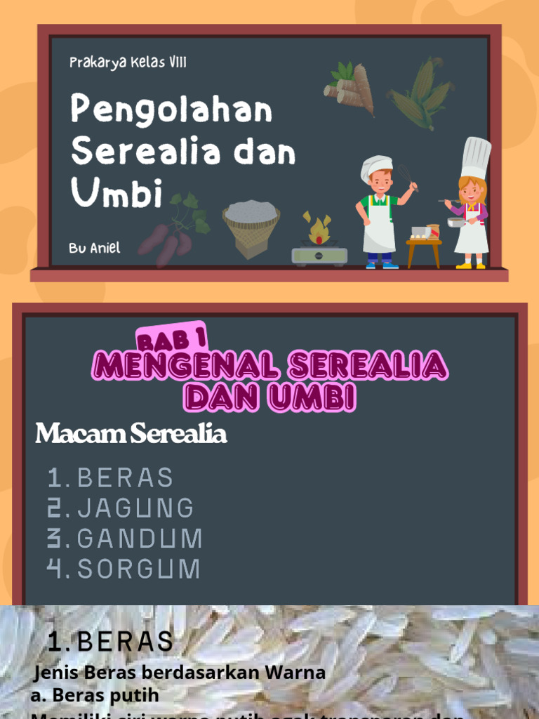 Jenis Serealia dan Umbi untuk Prakarya | PDF
