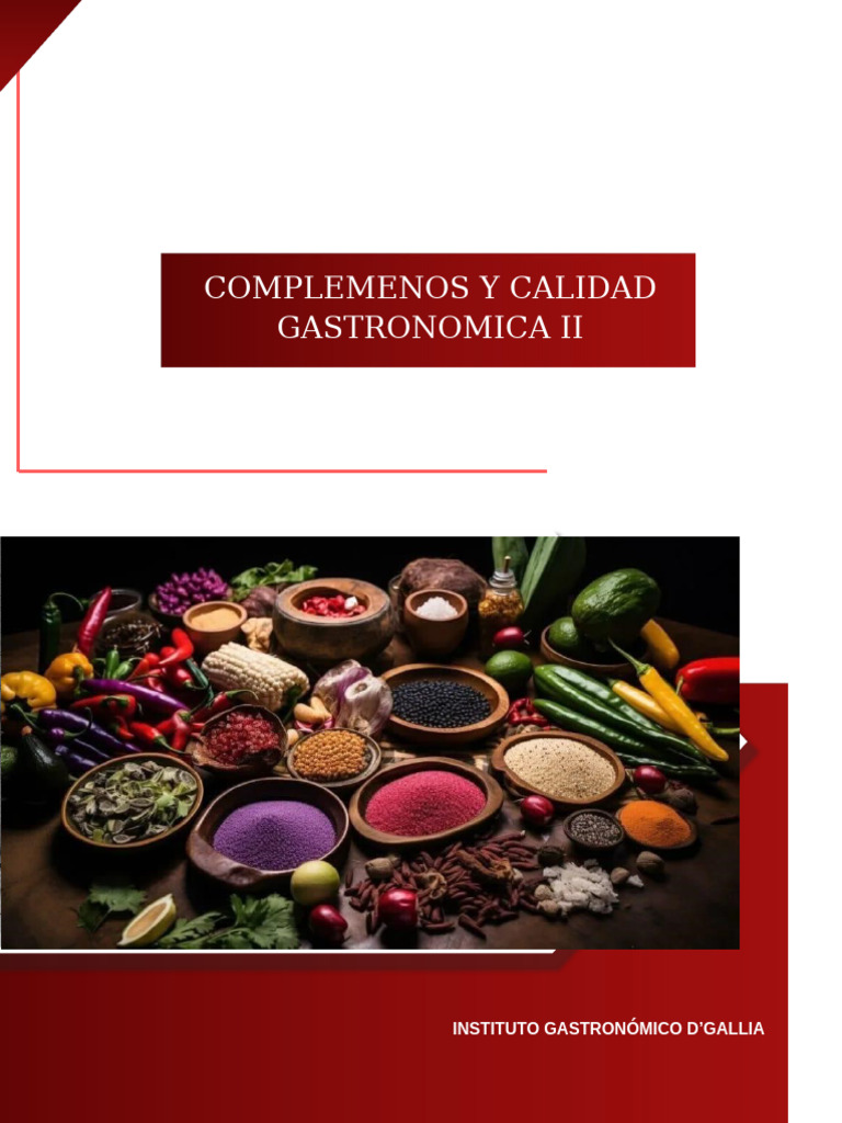 Complementos Gastronómicos II: Recetas y Técnicas | PDF | Cocinando ...