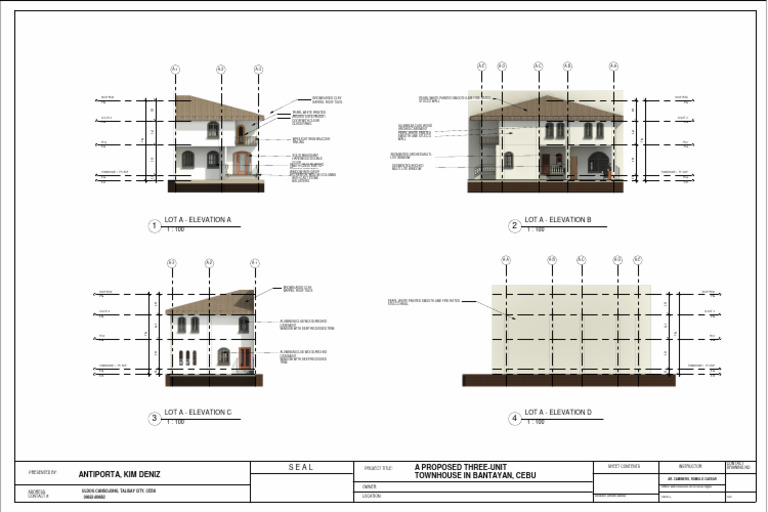 Site Plan - Town House 1 - Elevations | PDF | Building Technology ...
