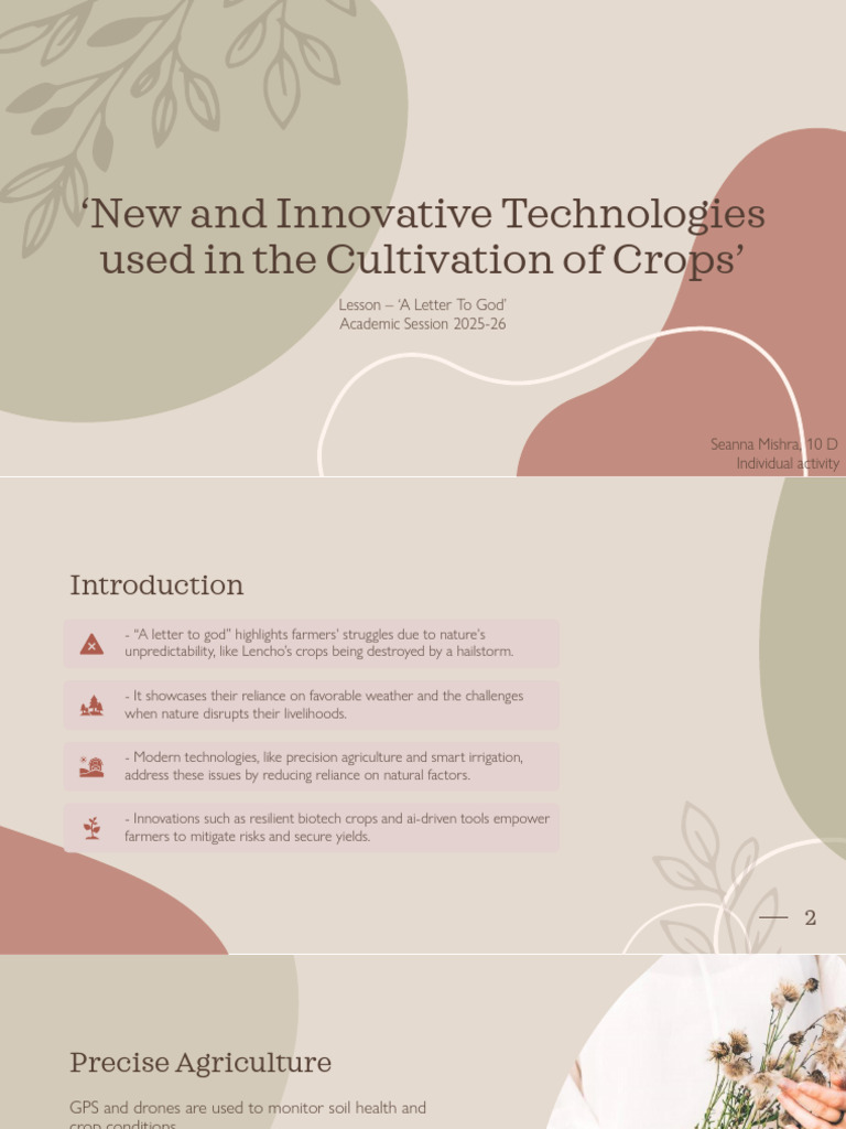 New and Innovative Technologies Used in The Cultivation of Crops ...