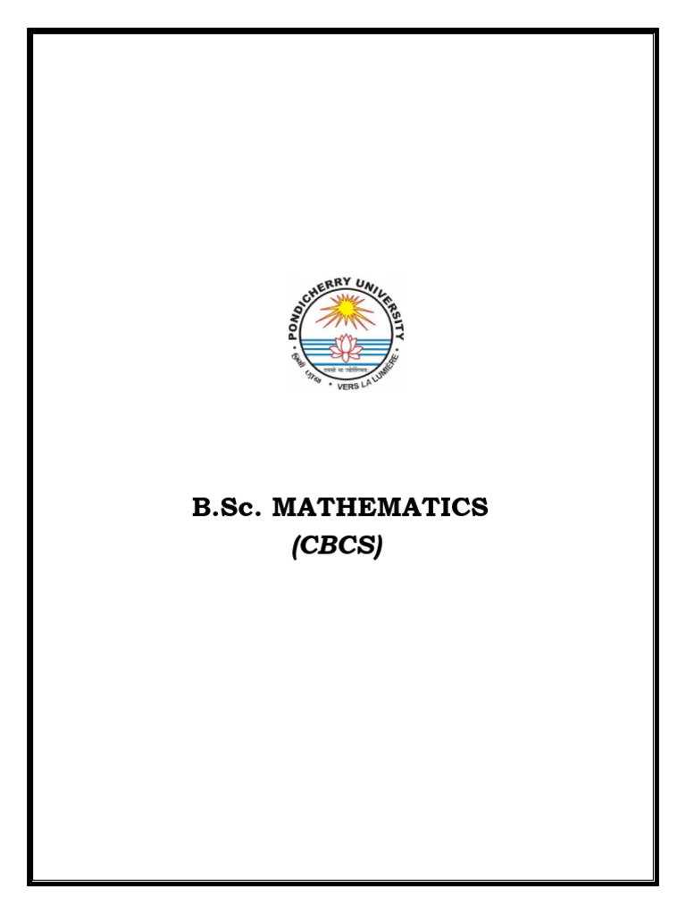 B.Sc. Mathematics Syllabus 2017-18 | PDF | Mathematics | Limit ...