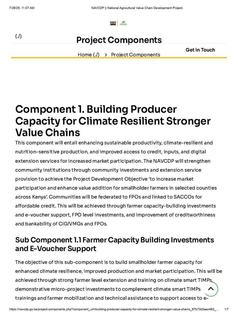 NAVCDP: Enhancing Farmer Capacity | PDF | Climate Resilience | Business
