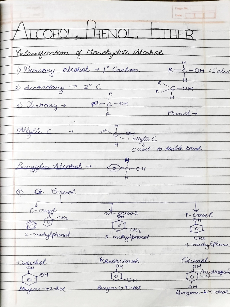 Alcohol Phenol and Ether | PDF