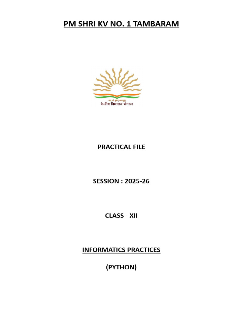 Class XII Python Practical File | PDF | Comma Separated Values | Sql