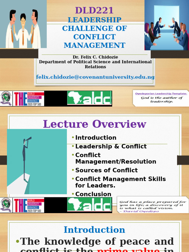 Leadership in Conflict Management | PDF | Leadership | Interpersonal ...