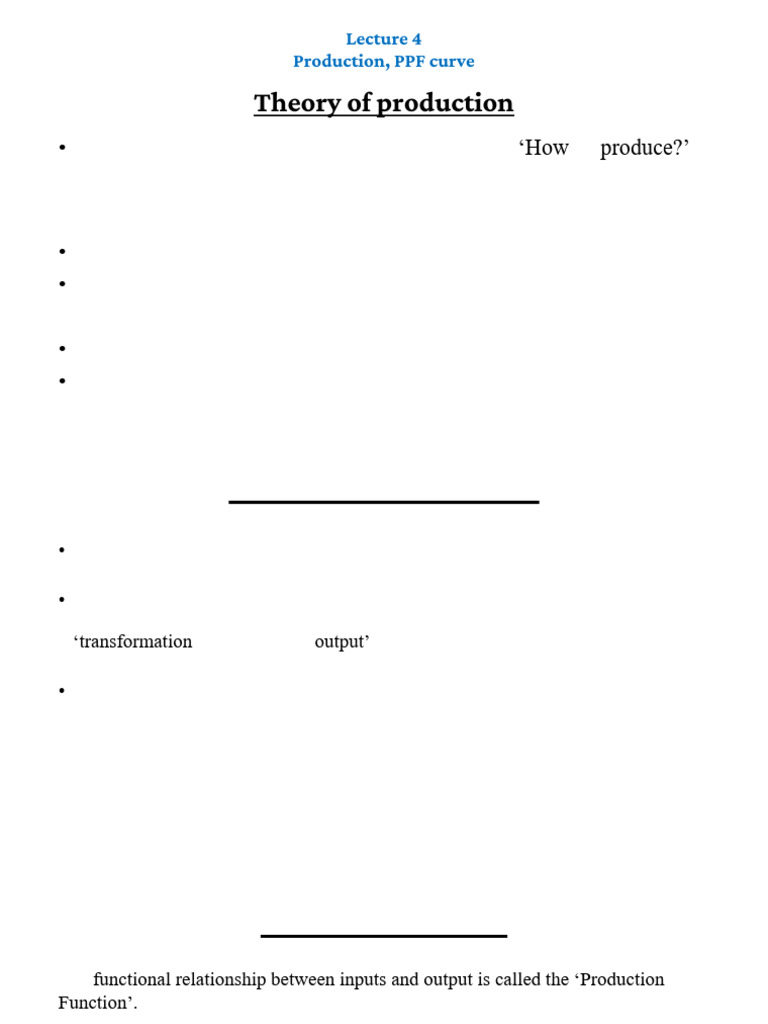 Understanding Production Theory Basics | PDF | Production Function ...