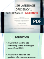 English Language Proficiency 1: Parts of Speech