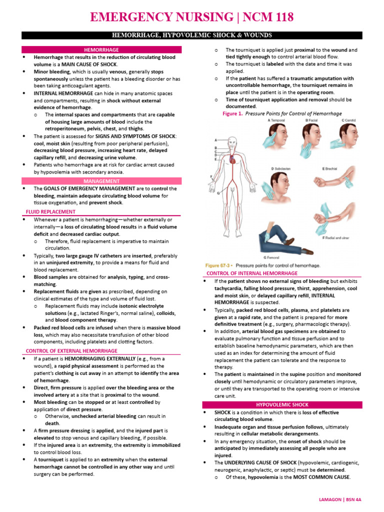 Emergency Nursing: Hemorrhage & Shock | PDF | Shock (Circulatory ...