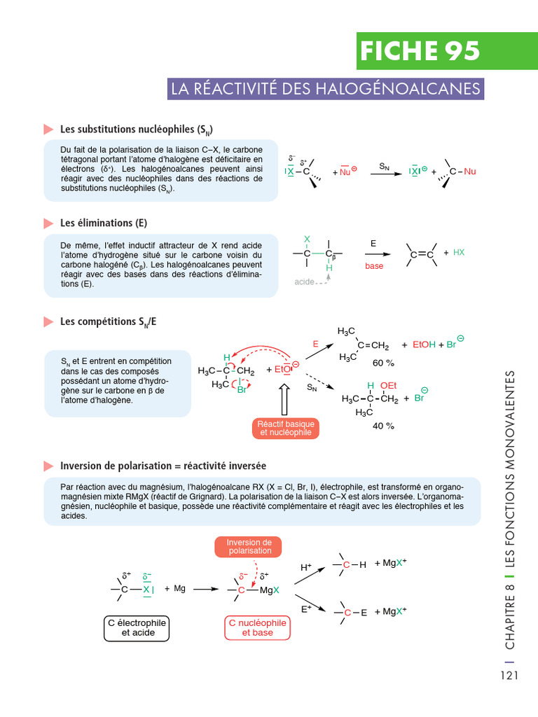 Réactivité des halogénoalcanes : SN et E | PDF | Chimie | Chimie organique