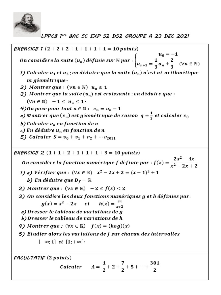 Exercícios de Matemática 1ª BAC SC | PDF
