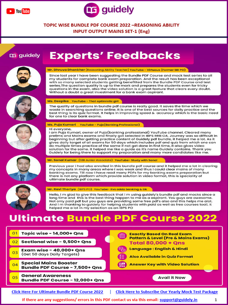 Input Output Reasoning Set 1 PDF | PDF | Linguistics