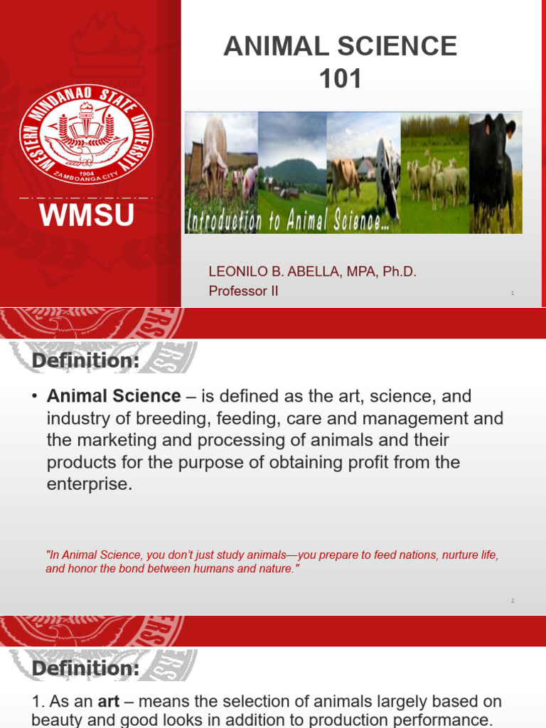 Introduction to Animal Science 101 | PDF | Agriculture | Livestock