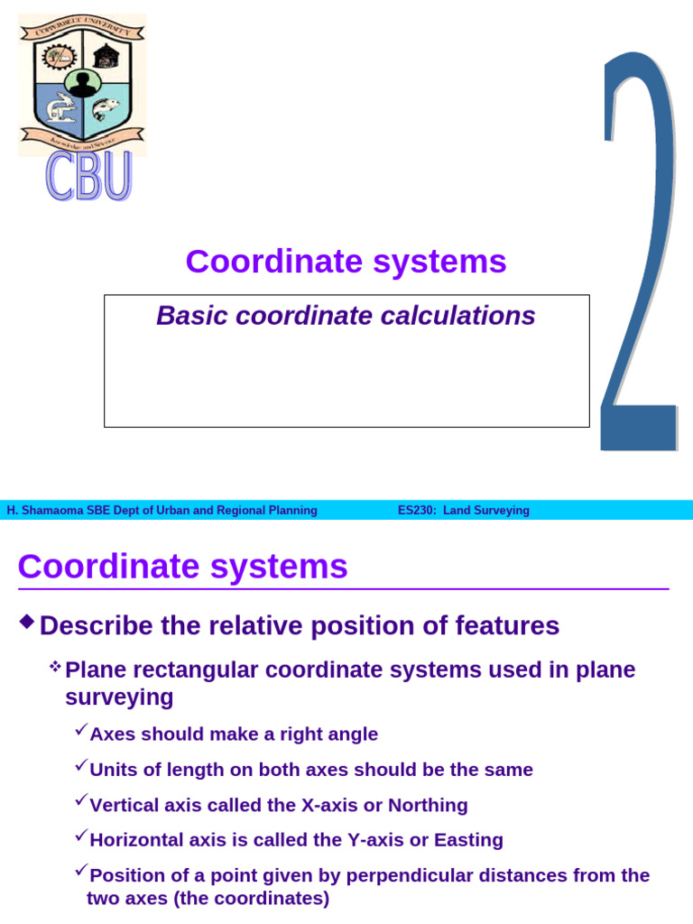 2b Coordinate Systems | PDF | Euclidean Geometry | Trigonometry