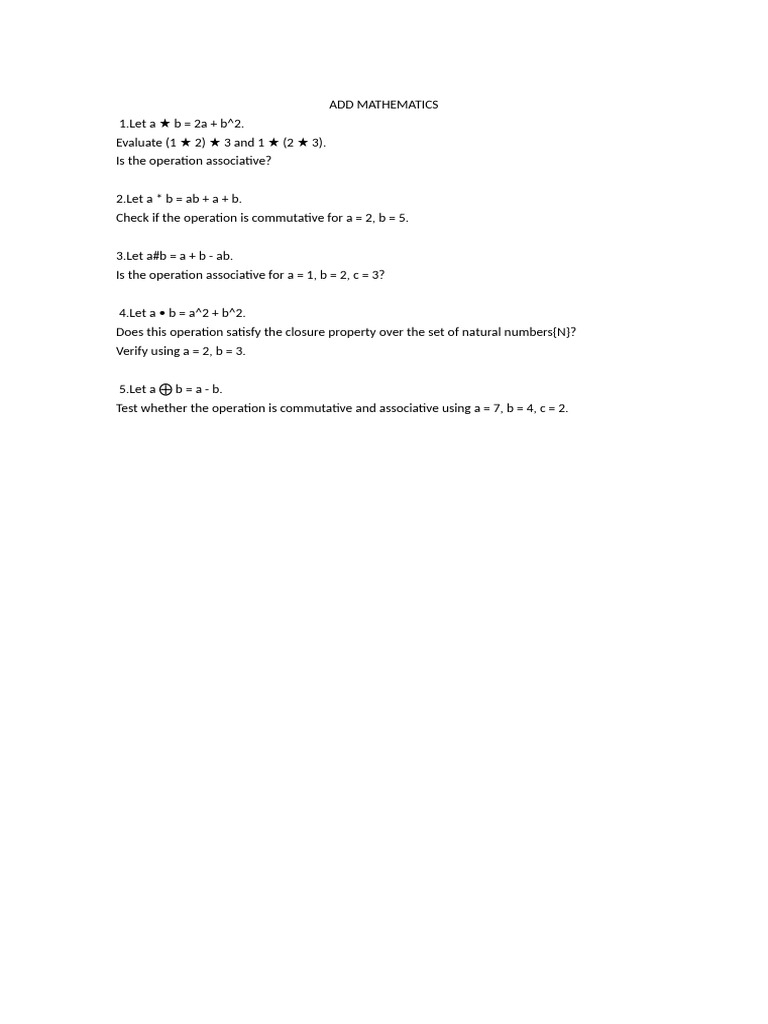 Add Mathematics | PDF