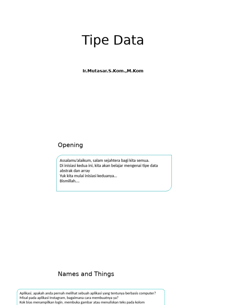 Tipe Data dan Variabel Array dalam Java | PDF
