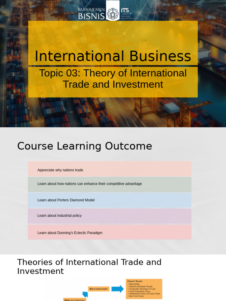 Theory of International Trade and Investment | PDF | Competitive ...