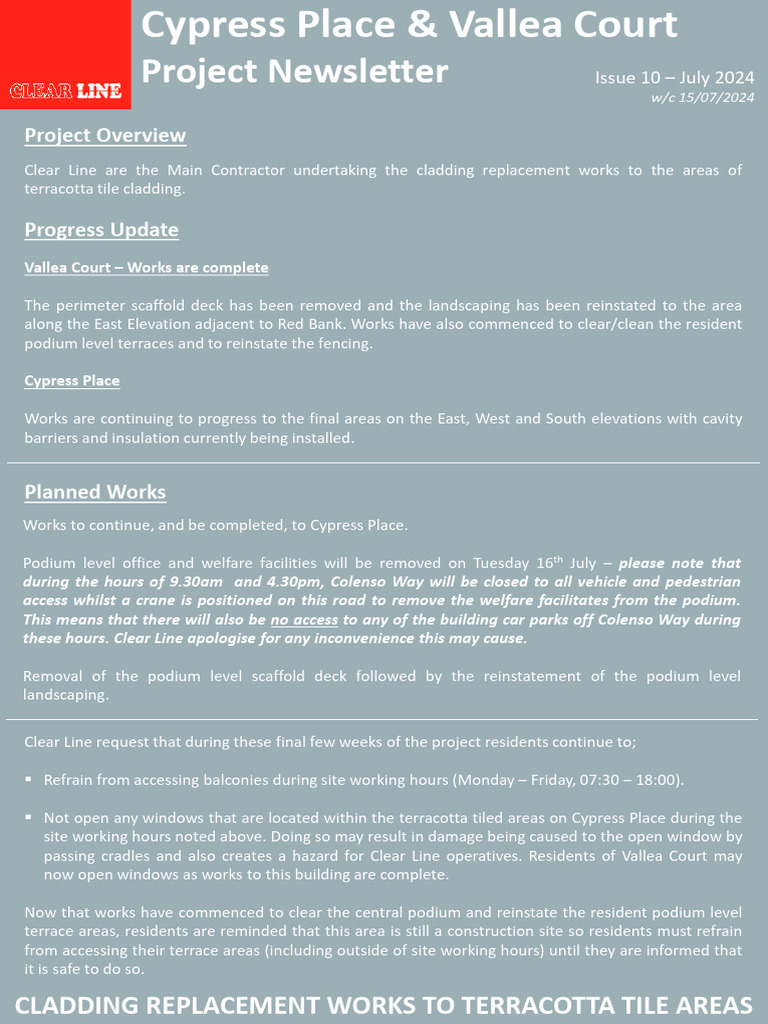 Cladding Project Newsletter 10 | PDF