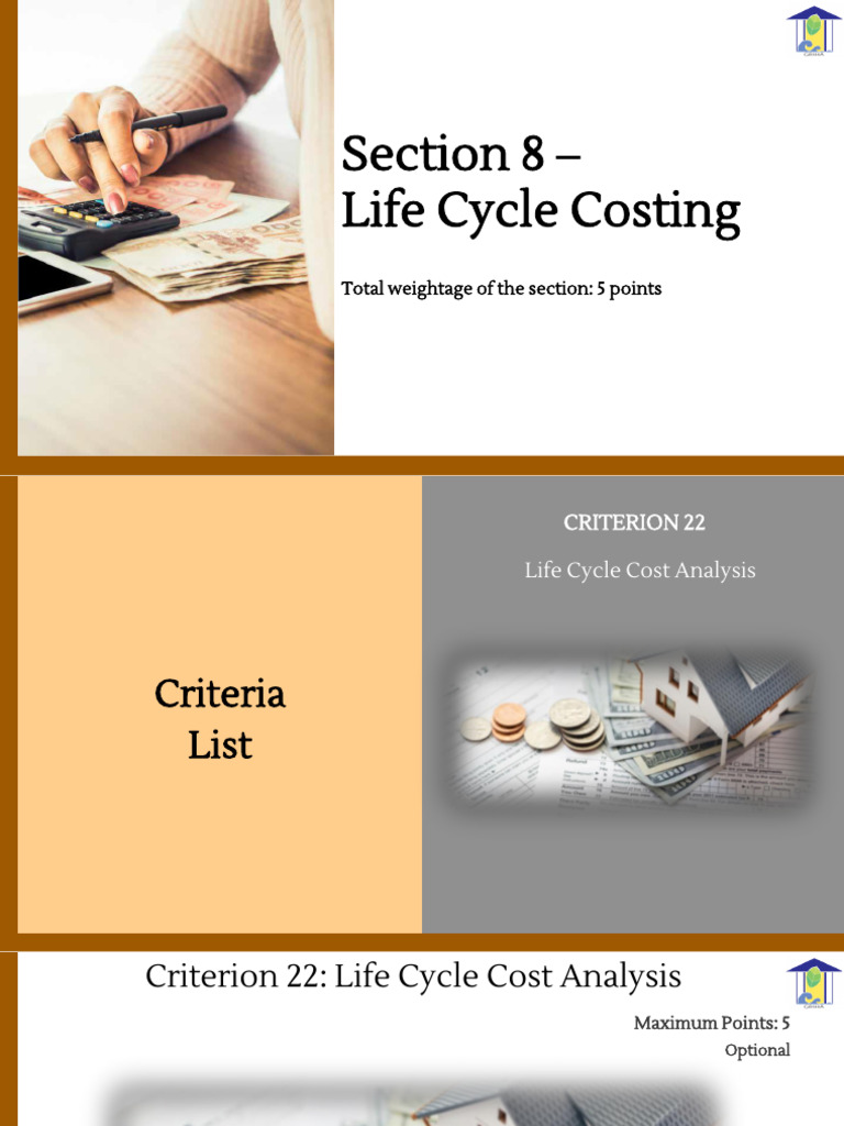 Life Cycle Costing for Sustainable Projects | PDF | Life Cycle ...