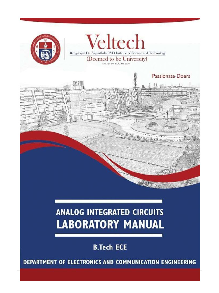 Analog Integrated Circuits Lab Manual | PDF | Operational Amplifier ...