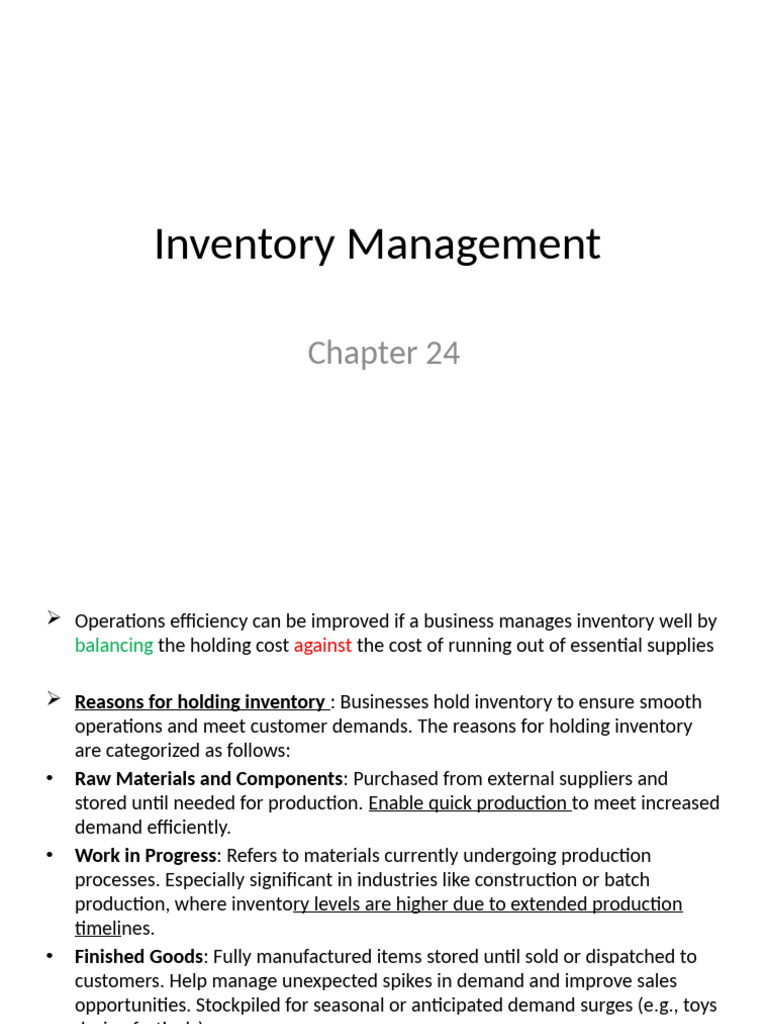 Effective Inventory Management Strategies | PDF | Inventory | Lean ...