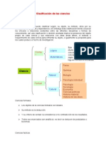 Clasificación de Las Ciencias