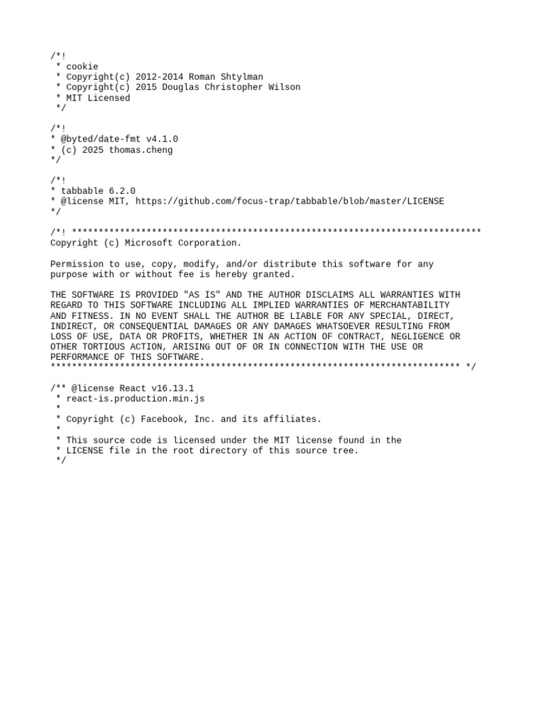 1177 2752134a Js LICENSE | PDF