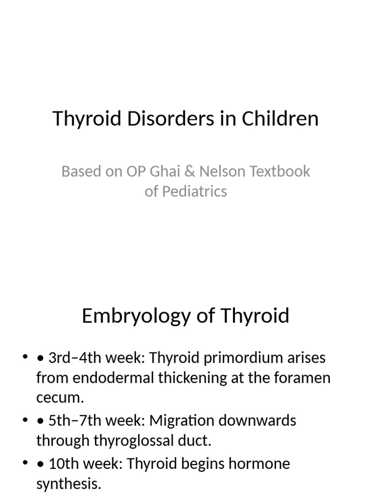 Thyroid Disorders in Children Explained | PDF