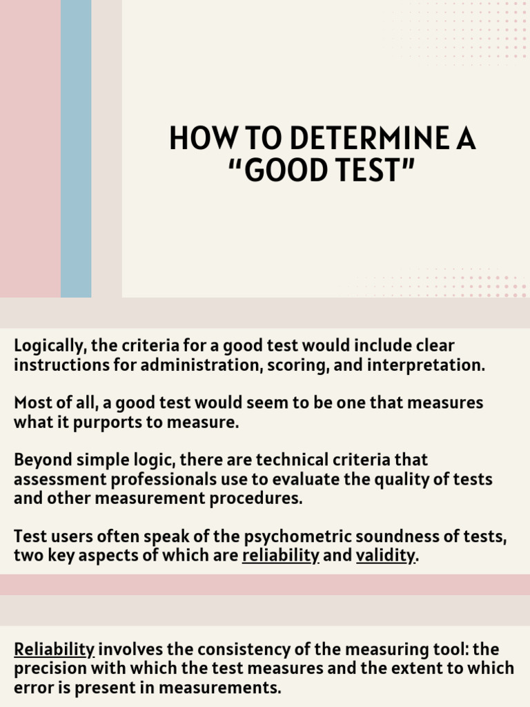 Lesson 3 - Test Construction | PDF | Validity (Statistics) | Psychometrics