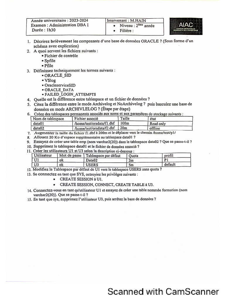 Administration DBA | PDF