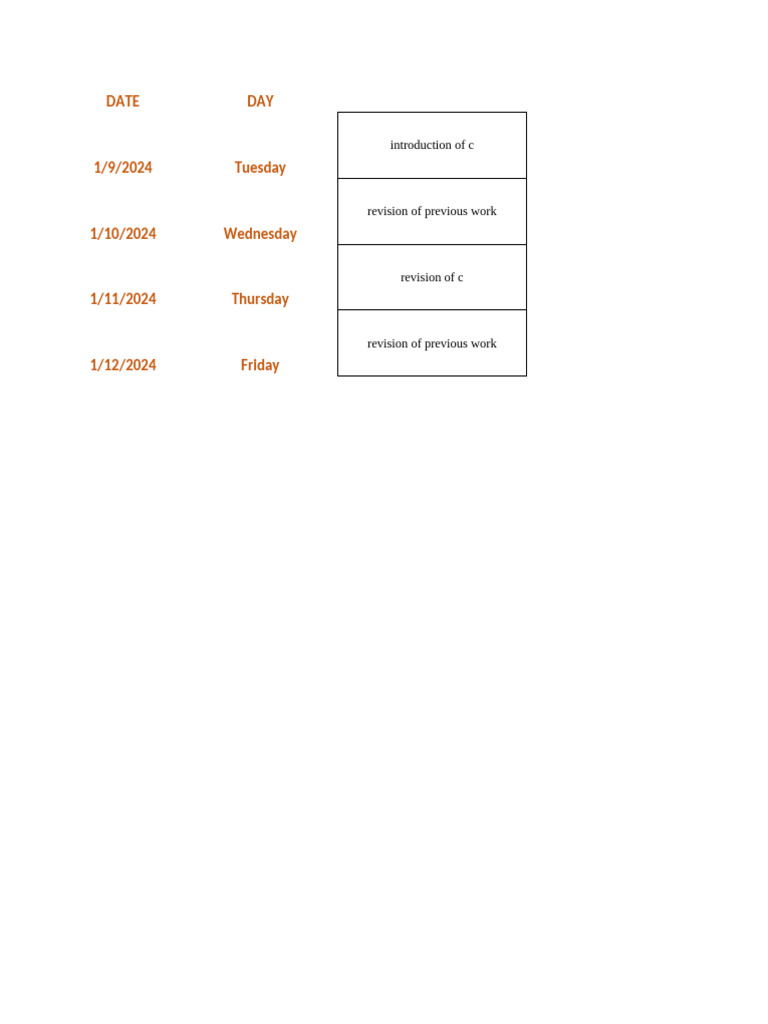 C++ Course Schedule and Topics | PDF