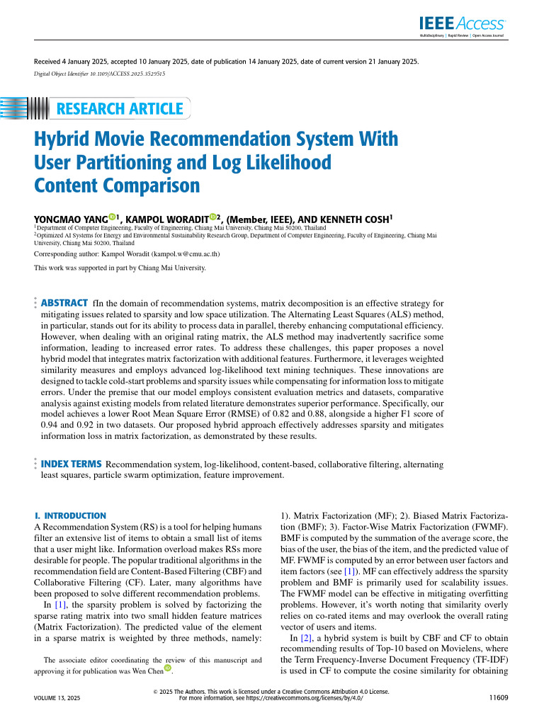 Hybrid Movie Recommendation System | PDF | Matrix (Mathematics ...