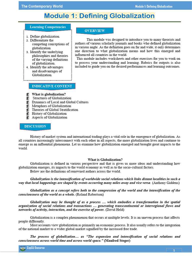 Understanding Globalization Concepts | PDF | World Systems Theory ...