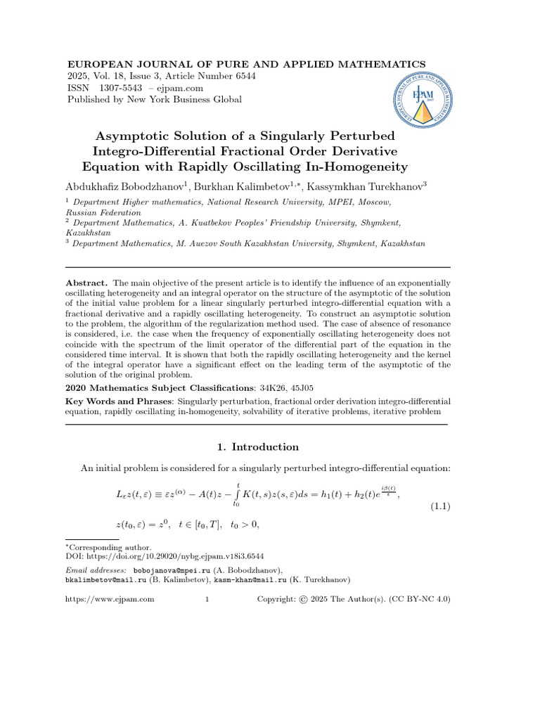Asymptotic Solutions for Perturbed Equations | PDF | Equations ...