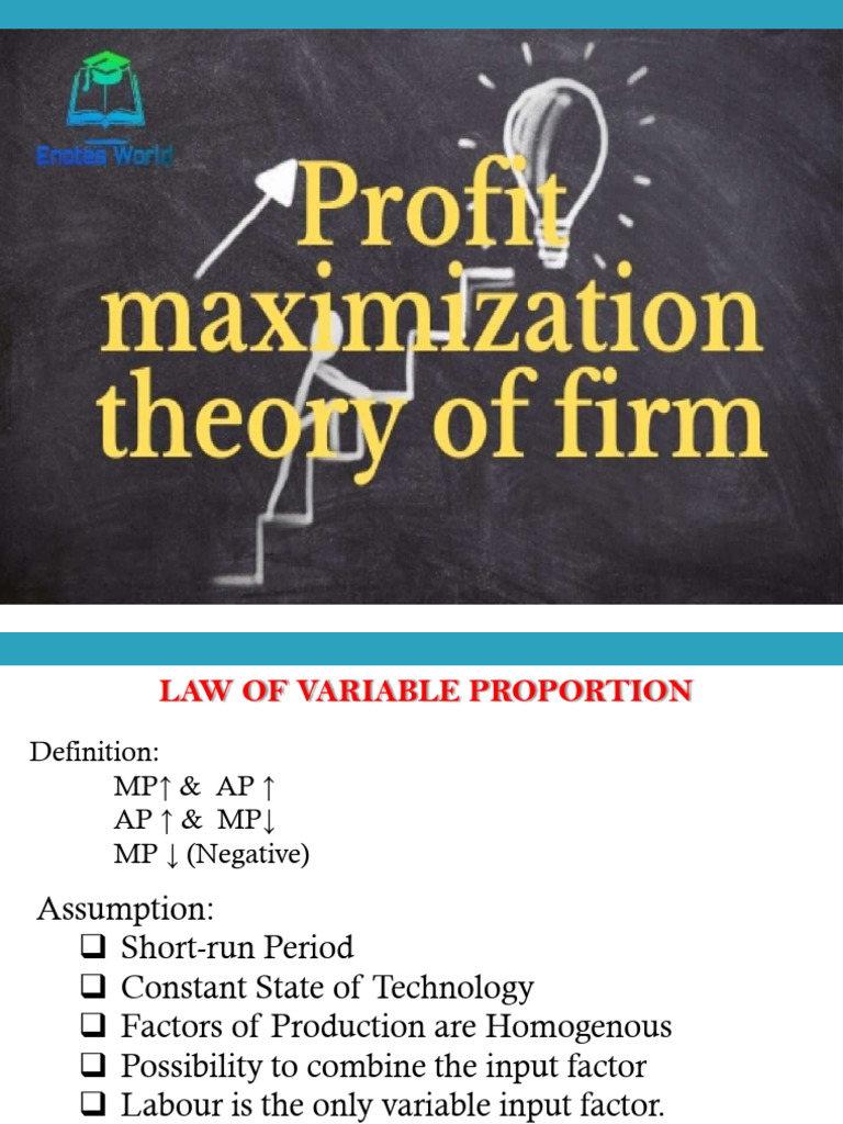 Law of Variable Proportion Explained | PDF | Marginal Cost | Imperfect ...