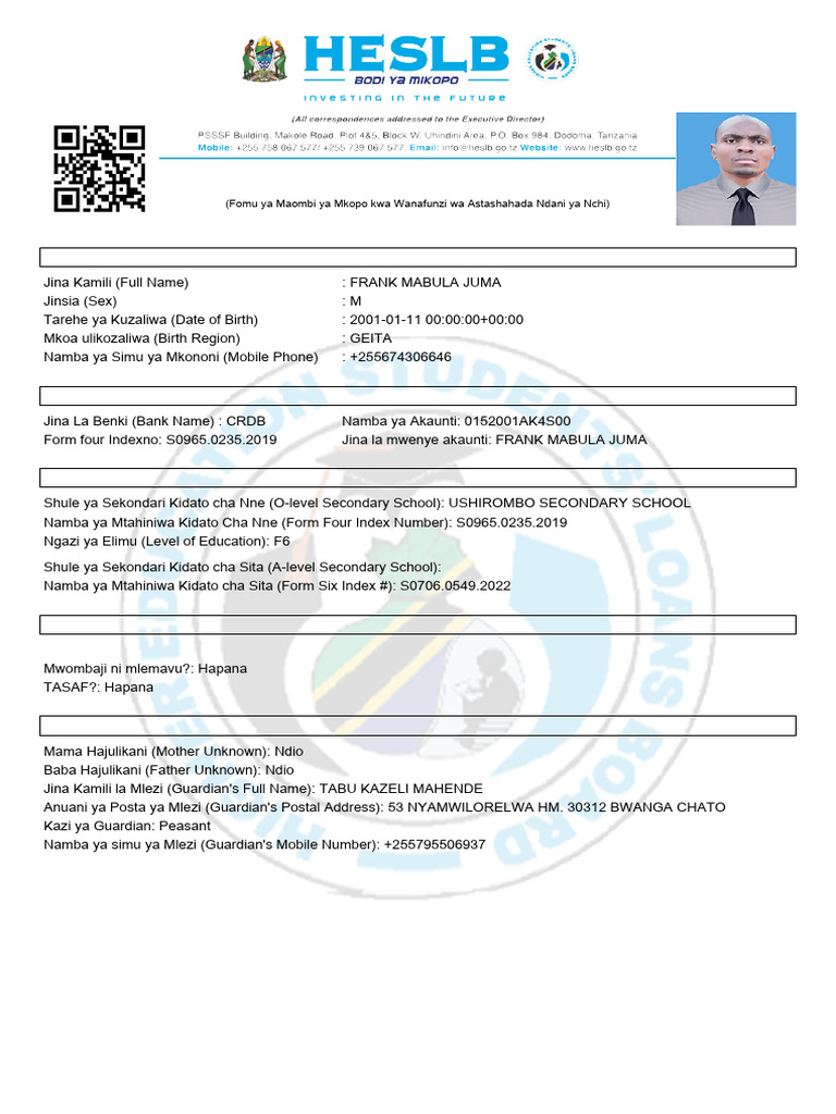 Complete Application Form | PDF