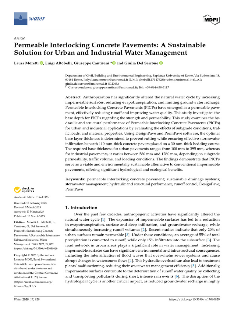 Sustainable Permeable Concrete Pavements | PDF | Water And The ...