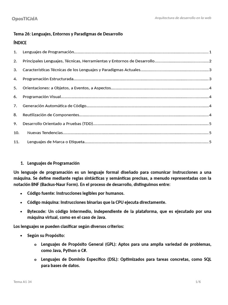 Lenguajes y Paradigmas de Desarrollo Web | PDF | Xml | Lenguaje de ...