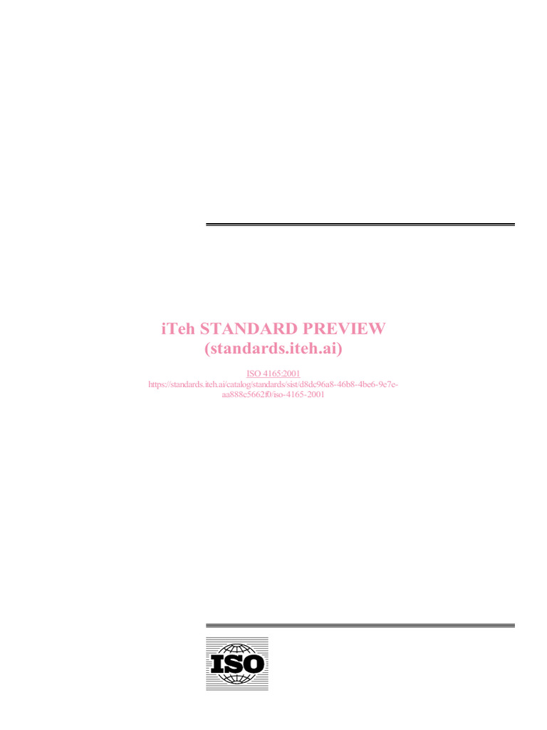ISO 4165:2001 Electrical Connections | PDF | International Organization ...