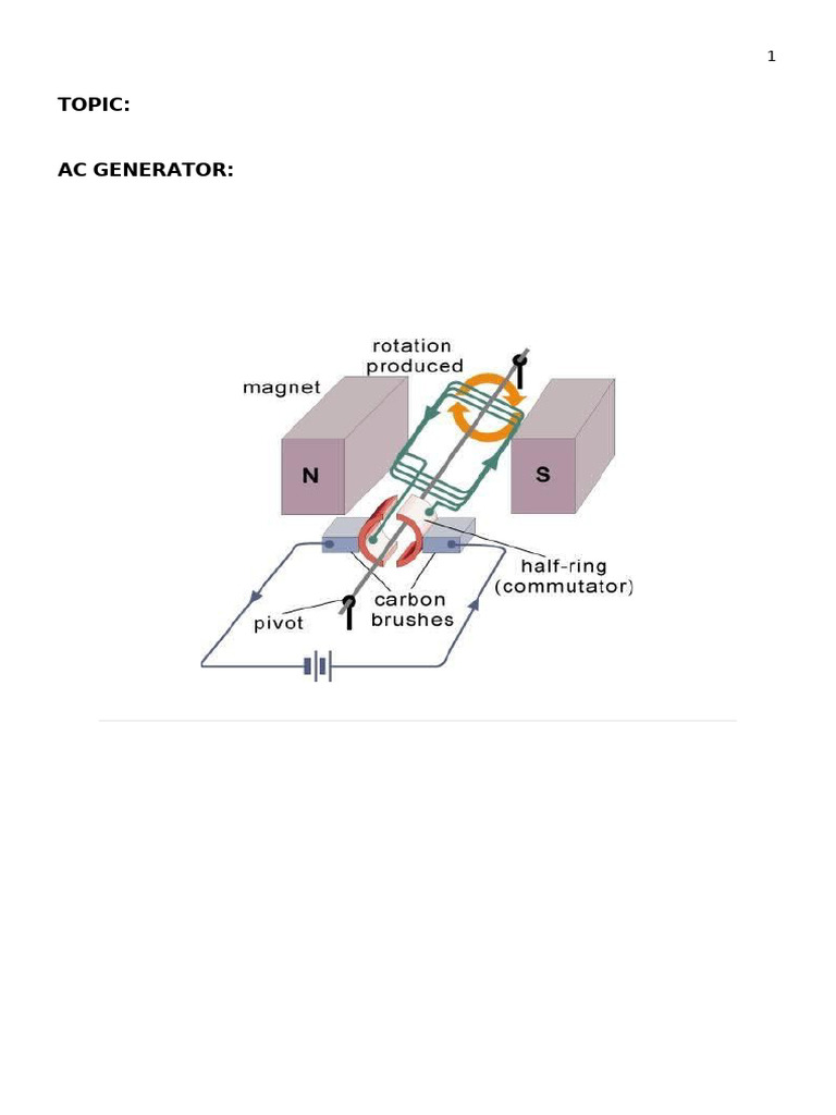 AC Generator: Working and Components | PDF | Electric Generator ...