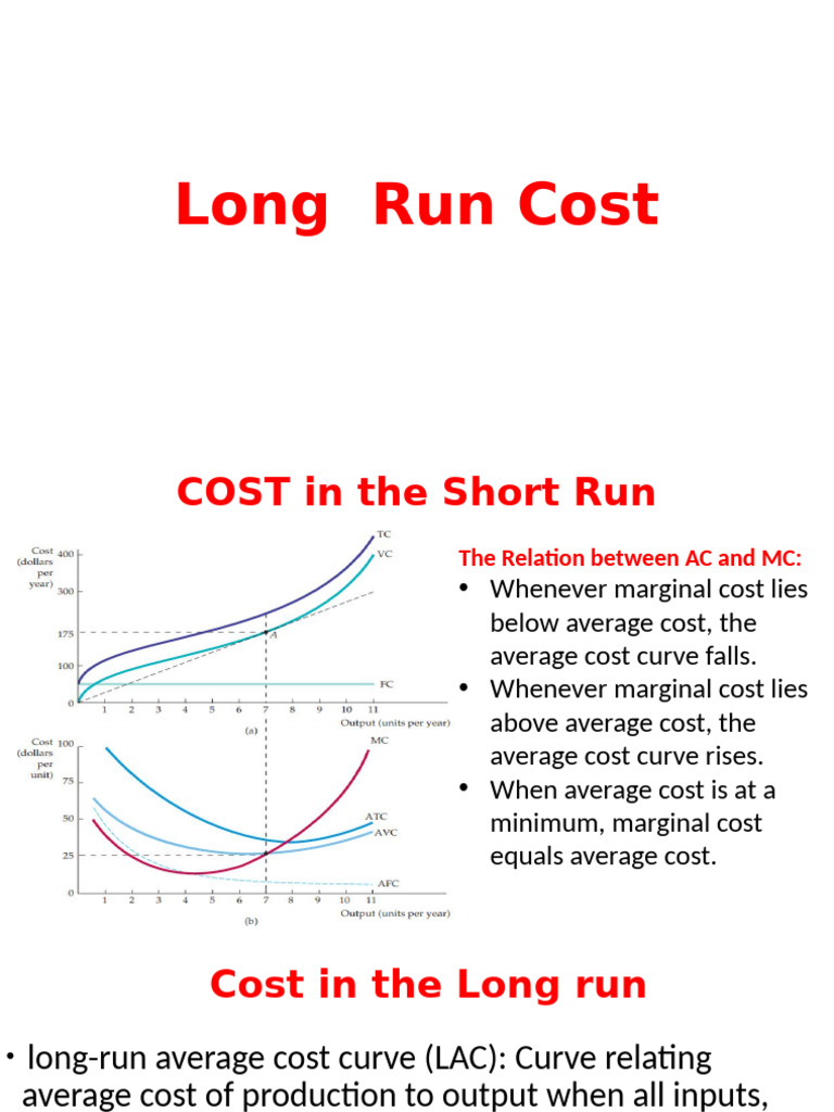 Understanding Long and Short Run Costs | PDF | Average Cost | Marginal Cost