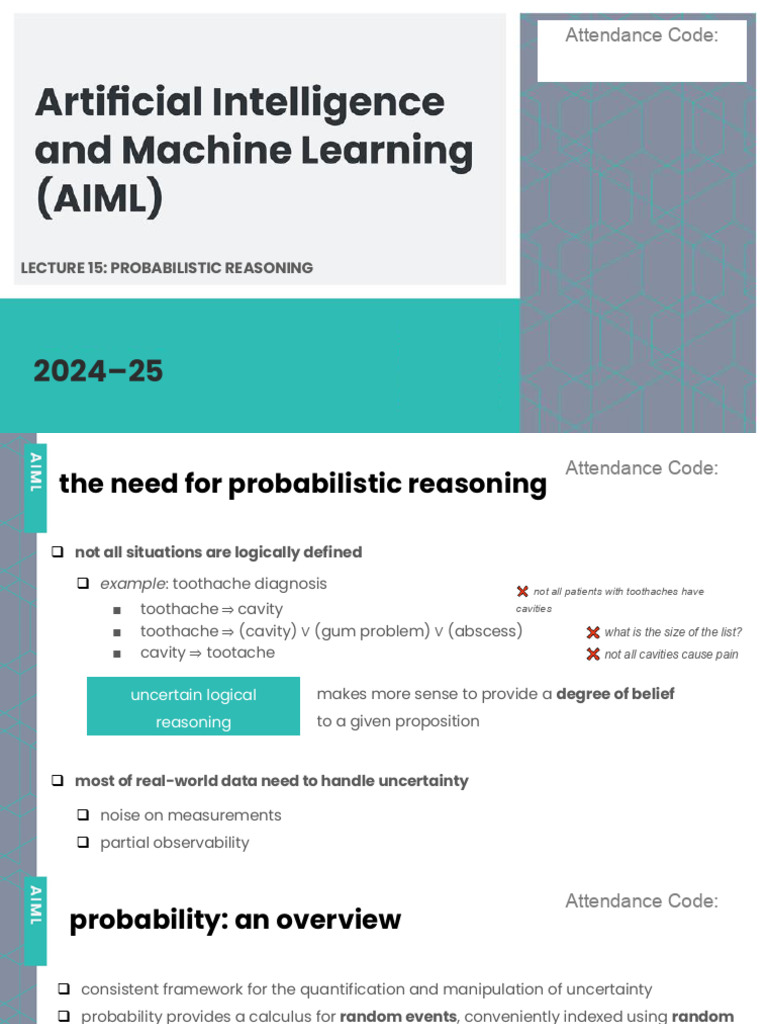 Probabilistic Reasoning and Probability Basics | PDF | Probability ...