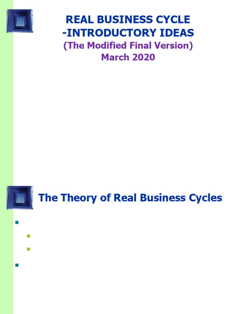 Real Business Cycle Theory Overview | PDF | Business Cycle | Macroeconomics