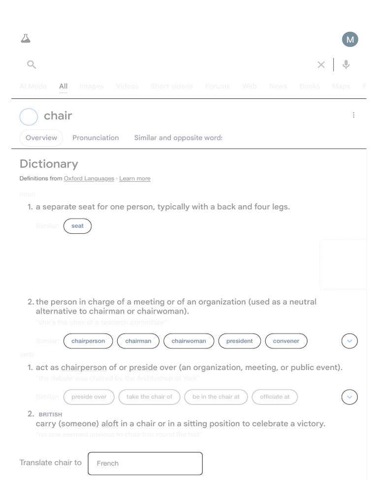 Definition and Overview of a Chair | PDF | Chair | Linguistics