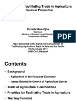 Priorities For Facilitating Trade in Agriculture: (A Nepalese Perspective)