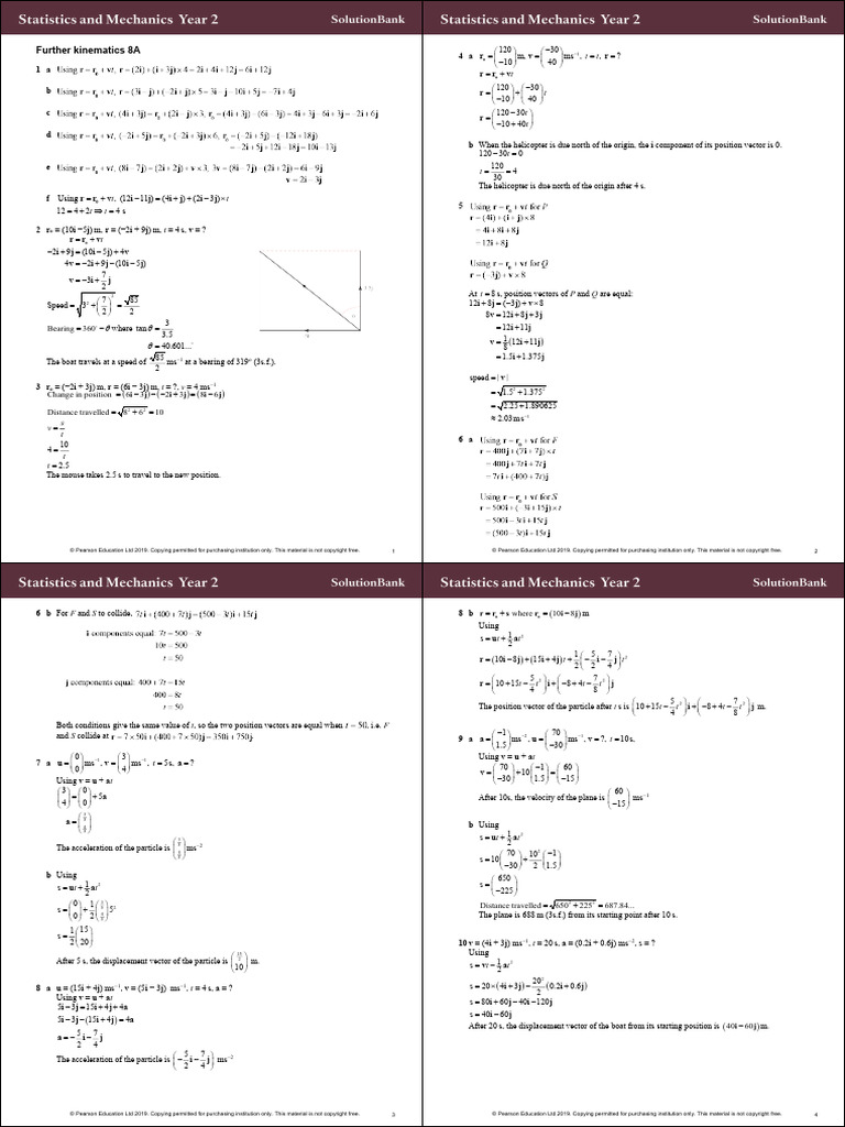 Mechanics Year 2 Chapter 8 | PDF | Applied And Interdisciplinary ...