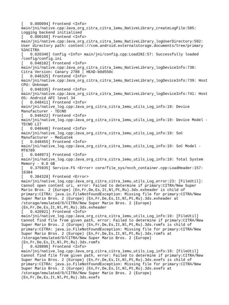 Citra Emulator Log Analysis on Android | PDF | Computing | Computer ...
