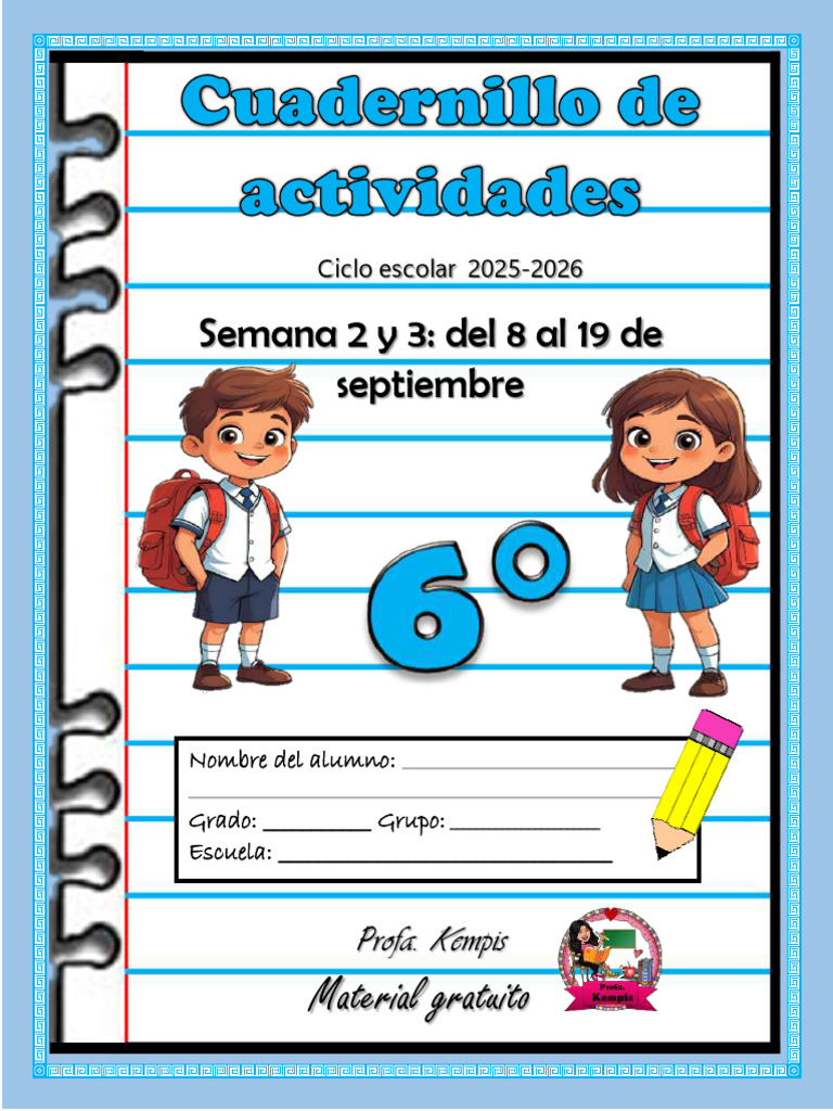 Cuadernillo De Actividades Semana 21 Y 22 Para Sexto Grado De Primaria