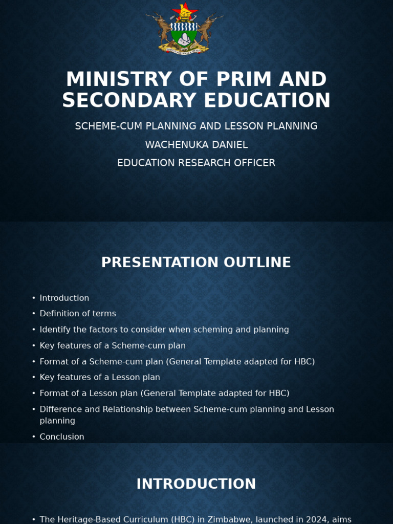 Scheme-Cum Planning for Heritage Curriculum | PDF | Lesson Plan | Learning