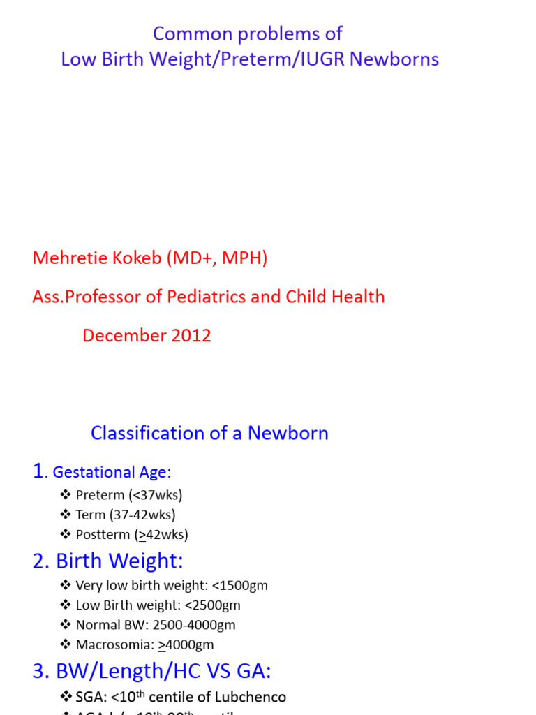 Challenges in Low Birth Weight Newborns | PDF | Gastrointestinal Tract ...
